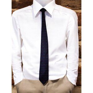 Guilio Randi 100% Silk Navy Blue with Red Diamond Pattern Tie Made in Italy